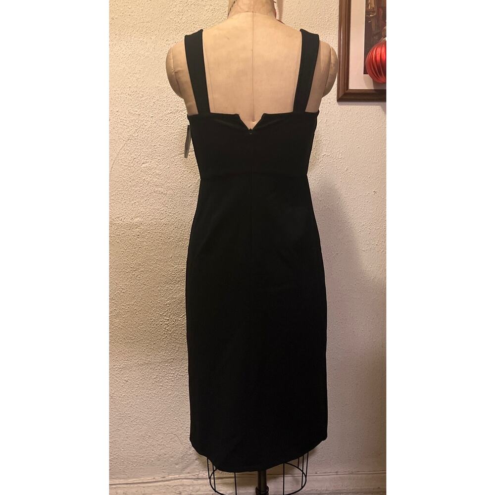 Chelsea 28 Square Neck Sleeveless Side Slit Dress Black NWT Size S - Picture 8 of 9